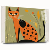 Retro Spotted Cat – Boys Room Wall Art