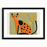 Retro Spotted Cat – Boys Room Wall Art