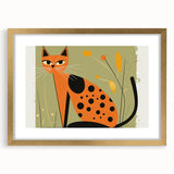 Retro Spotted Cat – Boys Room Wall Art
