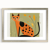 Retro Spotted Cat – Boys Room Wall Art