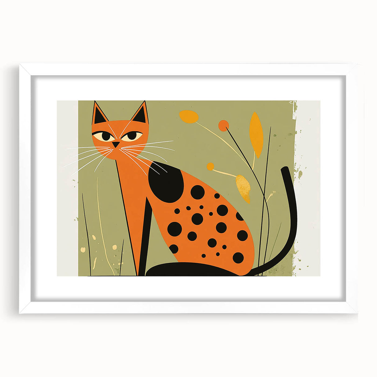 Retro Spotted Cat – Boys Room Wall Art