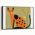 Retro Spotted Cat – Boys Room Wall Art