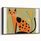 Retro Spotted Cat – Boys Room Wall Art