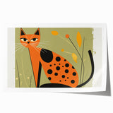 Retro Spotted Cat – Boys Room Wall Art