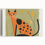 Retro Spotted Cat – Boys Room Wall Art