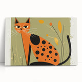 Retro Spotted Cat – Boys Room Wall Art