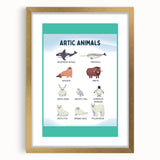 Arctic Animals Kids Educational Wall Art - Learning Print
