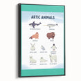 Arctic Animals Kids Educational Wall Art - Learning Print