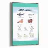 Arctic Animals Kids Educational Wall Art - Learning Print