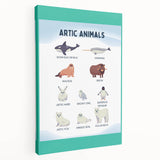 Arctic Animals Kids Educational Wall Art - Learning Print