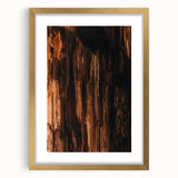 Extra large abstract art print featuring textured swirls in autumnal shades, framed in gold, ideal for living room decor.