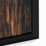 Extra large framed canvas featuring textured, colorful art of fall trees on a black background, ideal for living room decor.