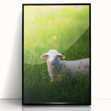 Large abstract wall art featuring swirling blue and green patterns on a framed acrylic, ideal for modern living room decor.