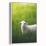 Vintage poster art of spring themes in vibrant colors on a large framed canvas, ideal for living room decor.