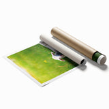 Extra large rolled print featuring a vibrant floral design in spring colors, ideal for classy bathroom wall art.