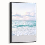 Black and white vintage poster art of a summer landscape on framed canvas, ideal for bedroom wall decor.