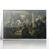 Mid-century modernist art depicting Van Gogh in a framed acrylic, with vibrant hues, ideal for nursery wall art.