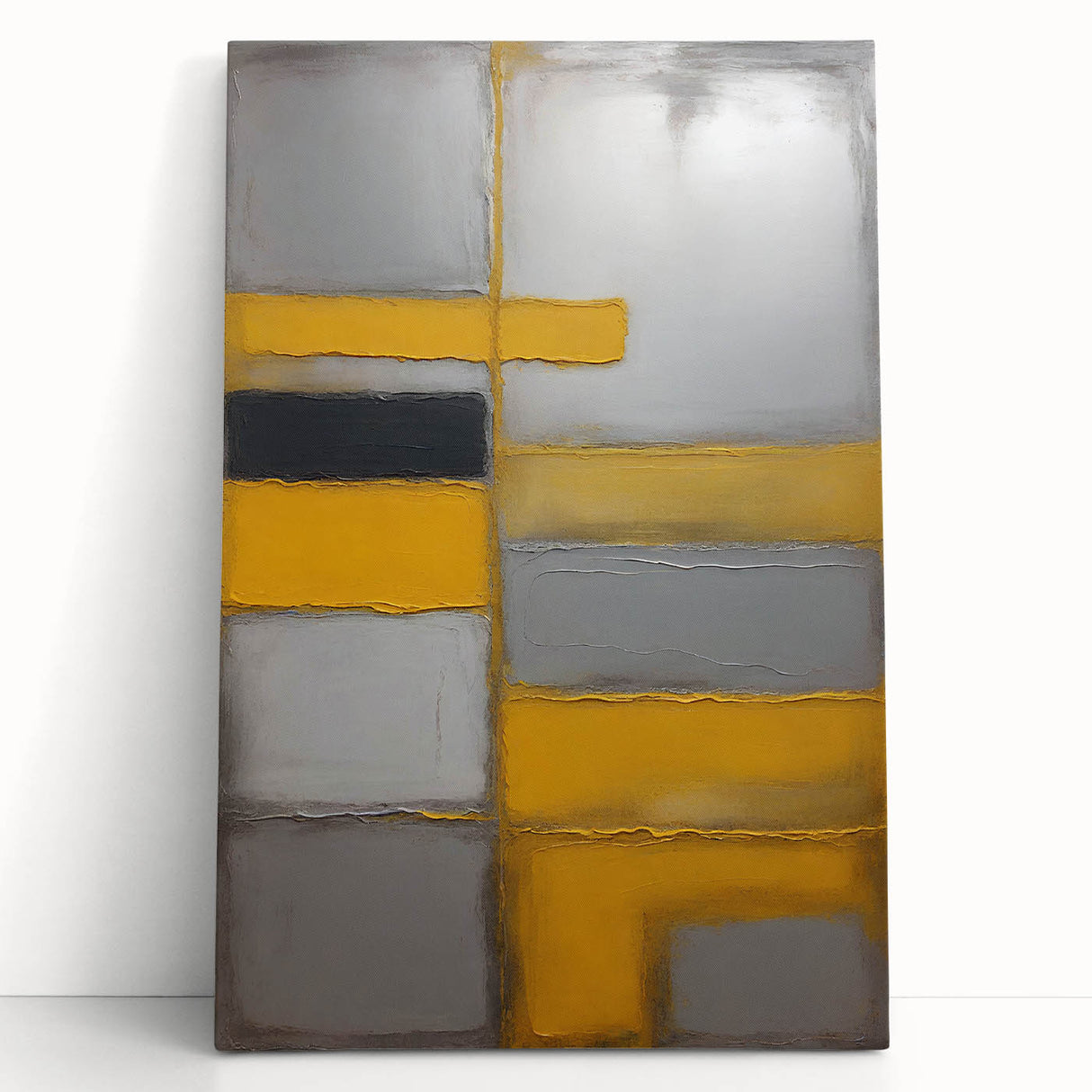 Colorful abstract strokes wall art on stretched canvas, showcasing a blend of vibrant hues and dynamic shapes, ideal for modern home decor. Perfect for adding a contemporary touch to living spaces or galleries.