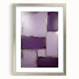 Abstract wall art design featuring colorful strokes in a silver frame with a mat, showcasing a modern aesthetic suitable for contemporary home decor.