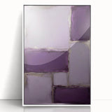 Framed abstract strokes wall art featuring a modern design with vibrant colors and dynamic shapes. Displayed in a sleek white frame, perfect for contemporary decor.