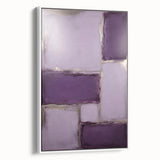 Framed abstract strokes wall art in neutral tones, displayed from a side view with a white frame, perfect for modern decor and enhancing interior spaces.