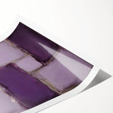 Abstract wall art print showcasing vibrant strokes in shades of blue, orange, and yellow, rolled up for shipping, perfect for modern home decor.