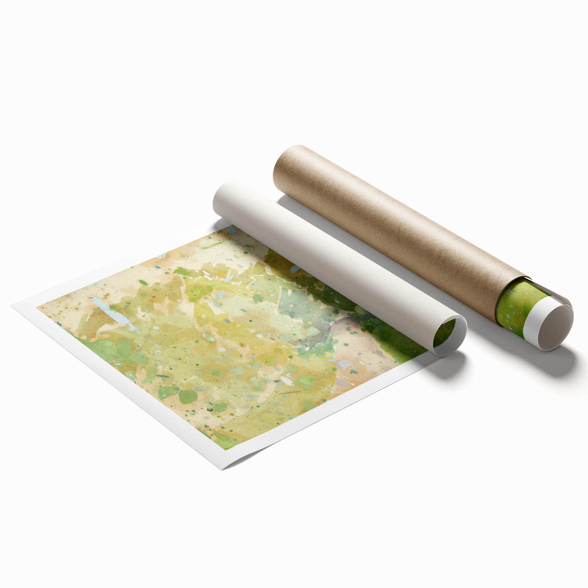 Modern Wall Art – Abstract Color Study for Road Through the Forest
