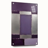 Abstract strokes wall art design displayed in a sleek acrylic glass frame, showcasing vibrant colors and dynamic patterns, ideal for modern decor.