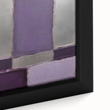 Close-up of framed abstract strokes wall art canvas, showcasing vibrant colors and intricate details, perfect for modern home decor. Ideal for enhancing any living space with artistic flair.