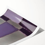 Abstract wall art print showcasing vibrant strokes in shades of blue, pink, and yellow, rolled and ready for framing, perfect for modern home decor.