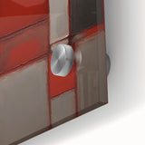 Close-up of vibrant abstract strokes wall art in acrylic glass, showcasing bold colors and fluid designs, perfect for modern home decor and artistic expression.