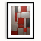 Abstract wall art featuring bold strokes in black, white, and gray, framed with a mat, designed to elevate modern home decor aesthetics. Perfect for contemporary living spaces.