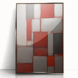 Framed abstract strokes wall art in silver acrylic, showcasing fluid, modern designs with a sleek finish, perfect for contemporary home decor.