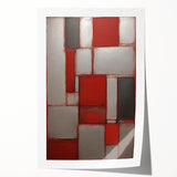 Abstract wall art print featuring vibrant pink and blue strokes on a textured surface, ideal for modern home decor. This rolled artwork is perfect for framing to enhance any living space's aesthetic.