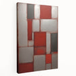 Abstract strokes wall art on stretched canvas showcasing vibrant colors and dynamic patterns, perfect for modern home decor. Side view highlights its depth and texture.