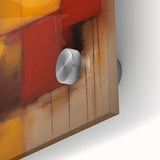 Abstract strokes wall art design featuring vibrant colors and intricate patterns, printed on acrylic glass for a modern decor aesthetic. Ideal for contemporary interior styling.