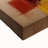 Close-up of abstract strokes wall art on stretched canvas, showcasing vibrant colors and dynamic brushwork that adds a modern touch to any decor.