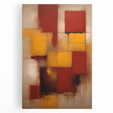 Abstract wall art featuring vibrant strokes in shades of blue, pink, and yellow on a stretched canvas, perfect for modern home decor and artistic expression.