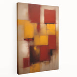 Stretched canvas wall art showcasing vibrant abstract strokes in shades of blue, pink, and gold, offering a modern and artistic touch to any decor.