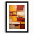 Abstract wall art featuring bold, colorful strokes in a framed black mat, showcasing modern artistic design ideal for contemporary home decor.