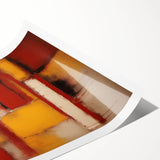 Abstract strokes wall art print showcasing vibrant colors and dynamic lines, ideal for modern decor. The rolled artwork is packaged securely in a sturdy tube for safe delivery.