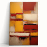 Abstract strokes wall art on stretched canvas, showcasing vibrant colors and dynamic patterns. Ideal for modern decor, this piece adds a contemporary touch to any room.