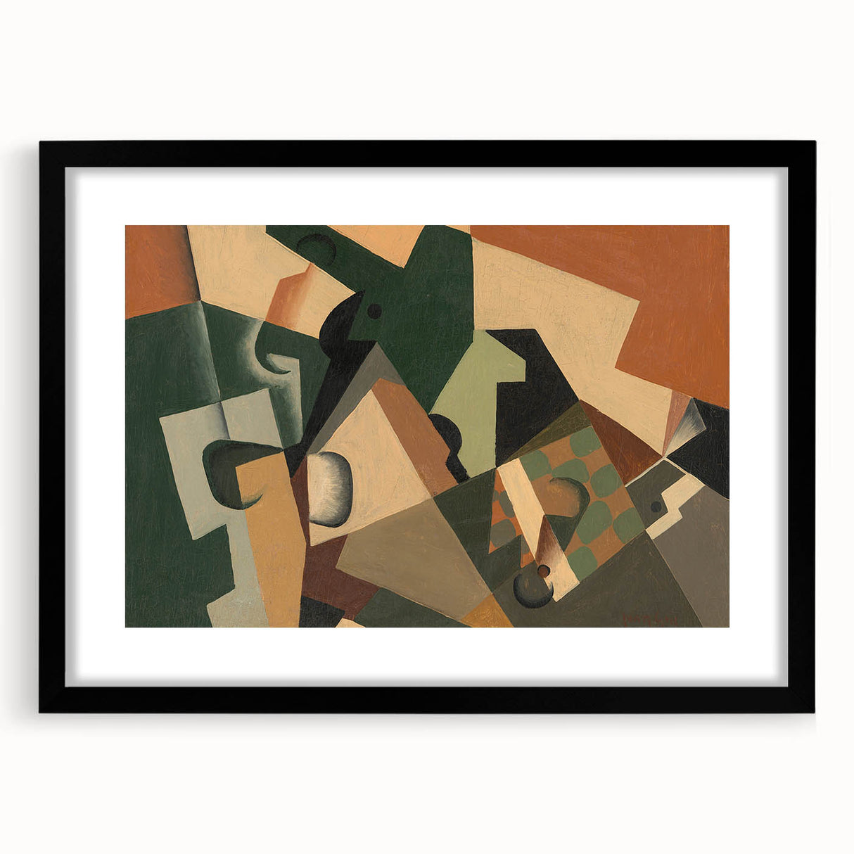 Modern Wall Art – Abstract Glass and Checkerboard by Juan Gris