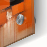 Close-up of vibrant abstract strokes wall art on acrylic glass, showcasing dynamic colors and textures that enhance contemporary home decor. Ideal for modern interiors.