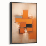 Framed abstract wall art featuring dynamic black strokes on a textured canvas, perfect for modern decor. Ideal for enhancing living spaces with contemporary elegance.