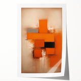 Abstract wall art print featuring vibrant, colorful strokes in shades of blue, pink, and gold, rolled and ready for display. Ideal for modern home decor.