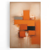 Abstract strokes wall art on a stretched canvas showcasing a vibrant mix of blue, gold, and white hues, ideal for modern home decor.