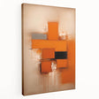 Abstract strokes wall art on stretched canvas, showcasing vibrant colors and dynamic patterns, perfect for modern home decor and artistic interiors. This side view highlights the canvas's depth and texture, making it an eye-catching focal point for any room.