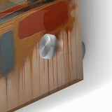Abstract strokes wall art in vibrant colors, showcasing intricate textures and patterns on acrylic glass, perfect for modern home decor. The close-up highlights the artwork's rich details and dynamic visual appeal, ideal for contemporary interiors.
