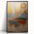 Framed abstract strokes wall art showcasing a modern black design, perfect for contemporary decor. The sleek acrylic frame enhances its artistic appeal.